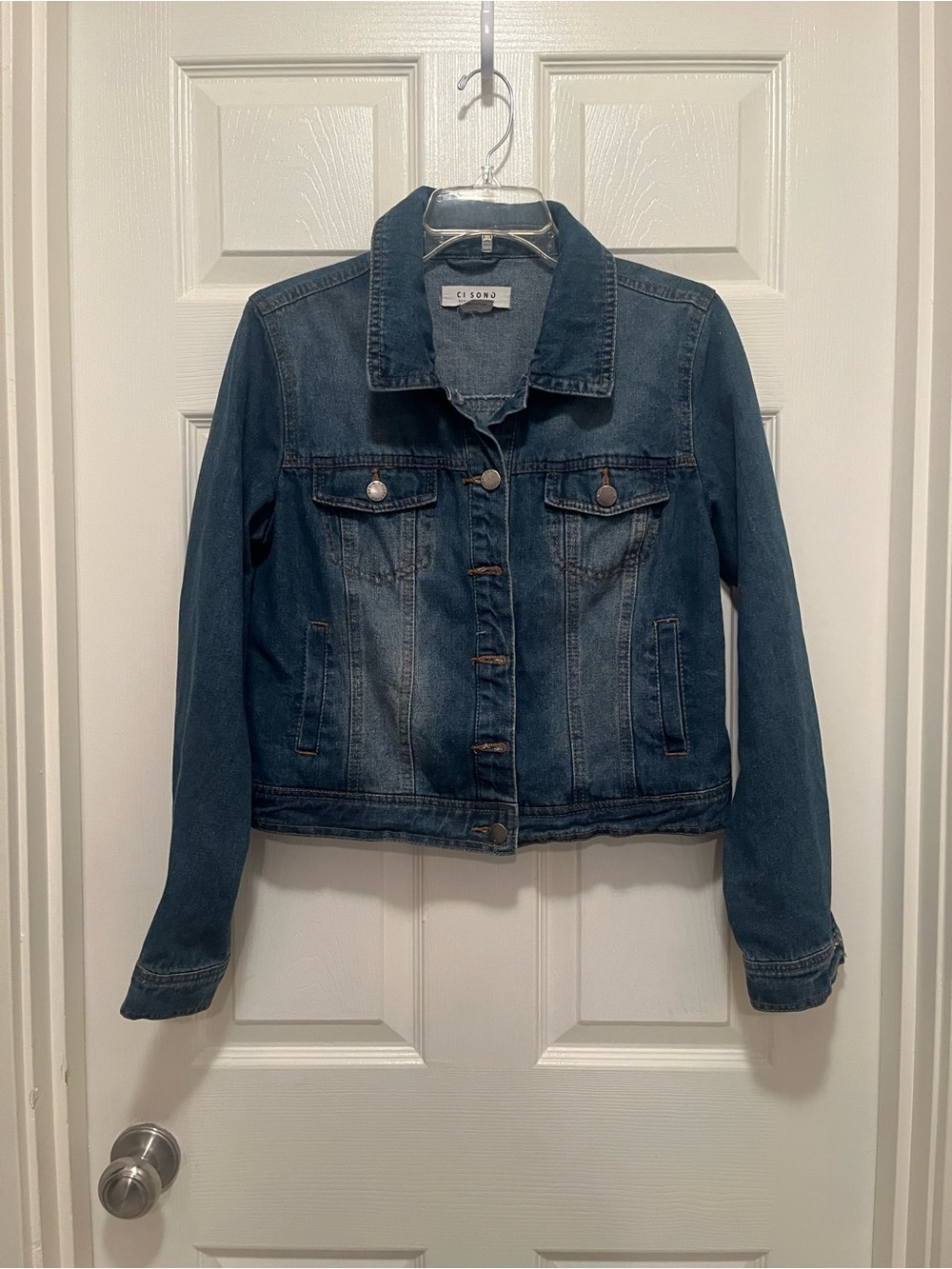 Ci Sono Dark Blue Denim Jean Jacket